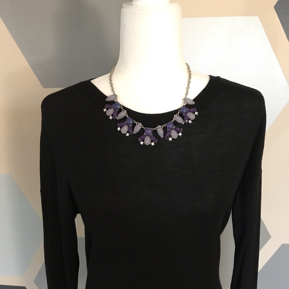 Purple & Bling Beaded Necklace